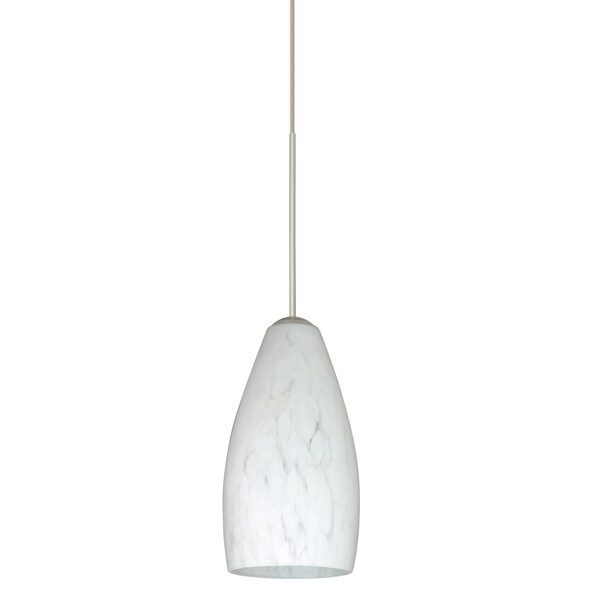 Besa Lighting Karli Cord Pendant, Carrera, Satin Nickel Finish, 1x50W Halogen 1XT-719819-SN - main